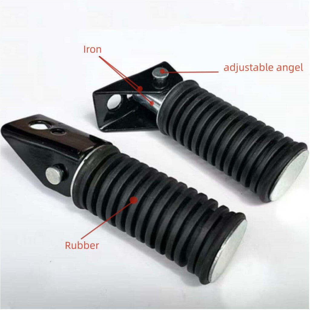 Black Motorcycle Rear Front Footrests Foot Pegs Mount Fit for Suzuki GS125 GN125