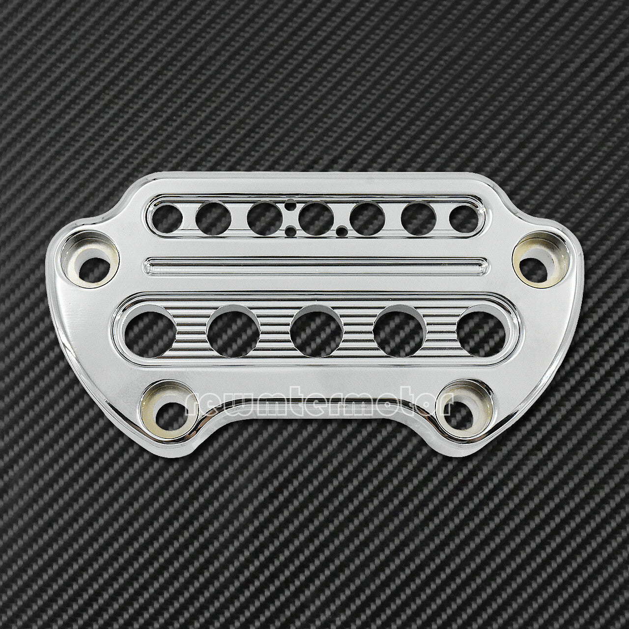 Front Chrome Indicator Handlebar Clamp Cover Fit for Harley Sportster 95-up Dyna