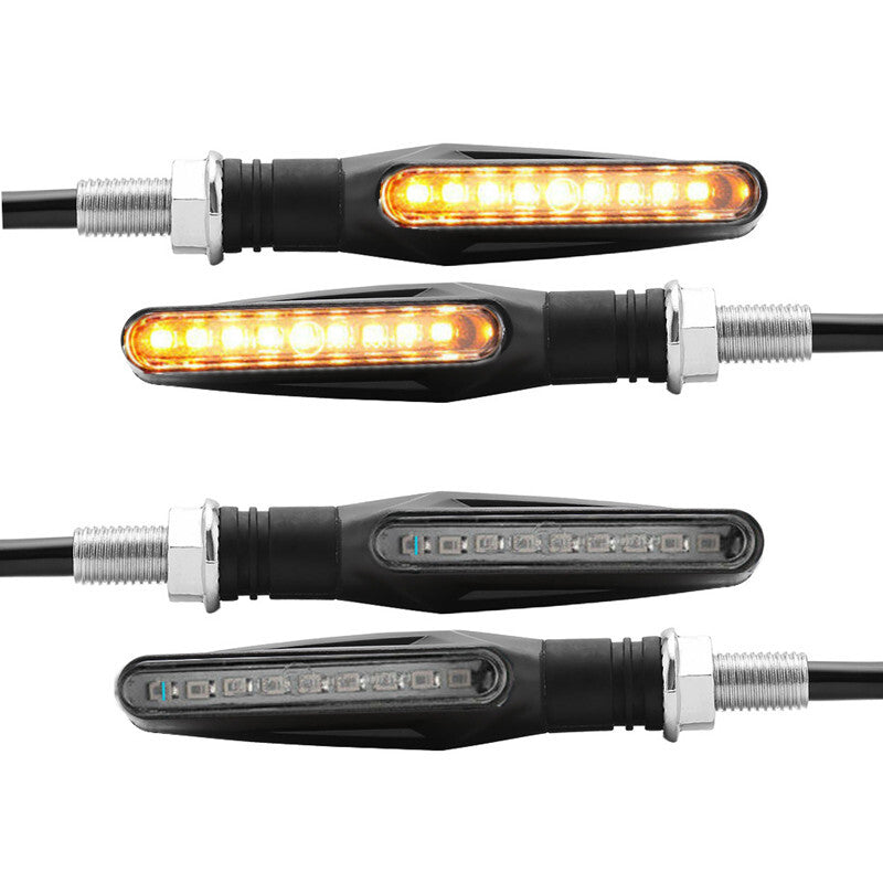 4PCS Motorcycle Turn Signal Light Waterproof Amber Flasher Indicator Rear Lamp