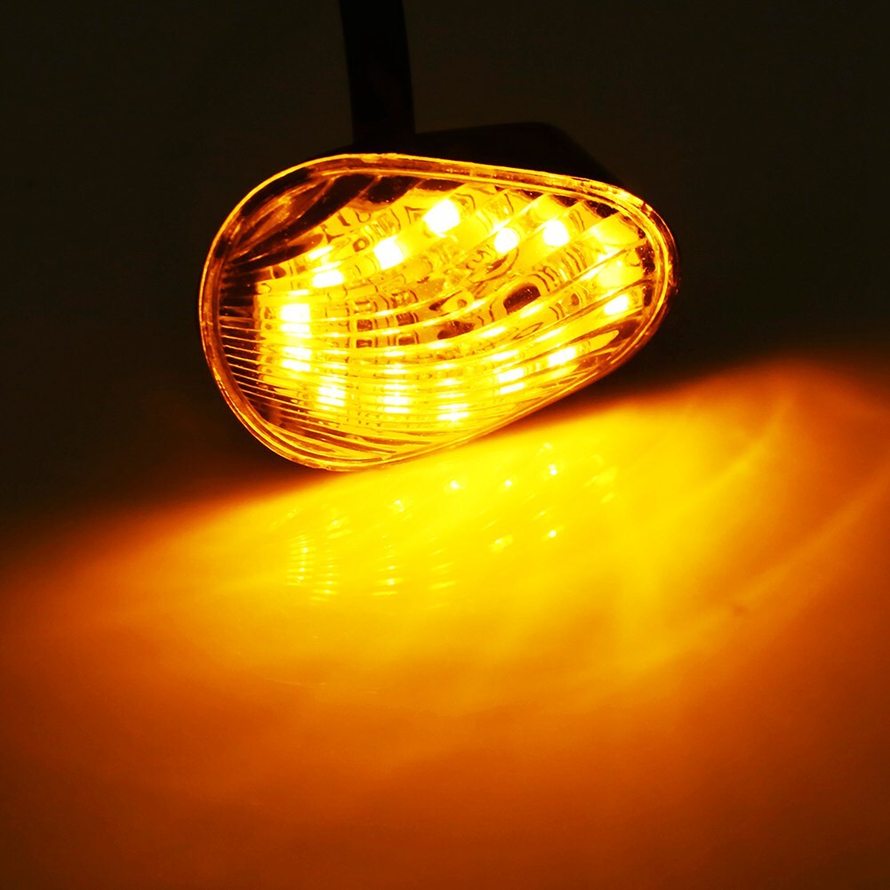 New 1 Pair Amber LED Turn Signal Light Indicator Lamp Flush Mount For YZF