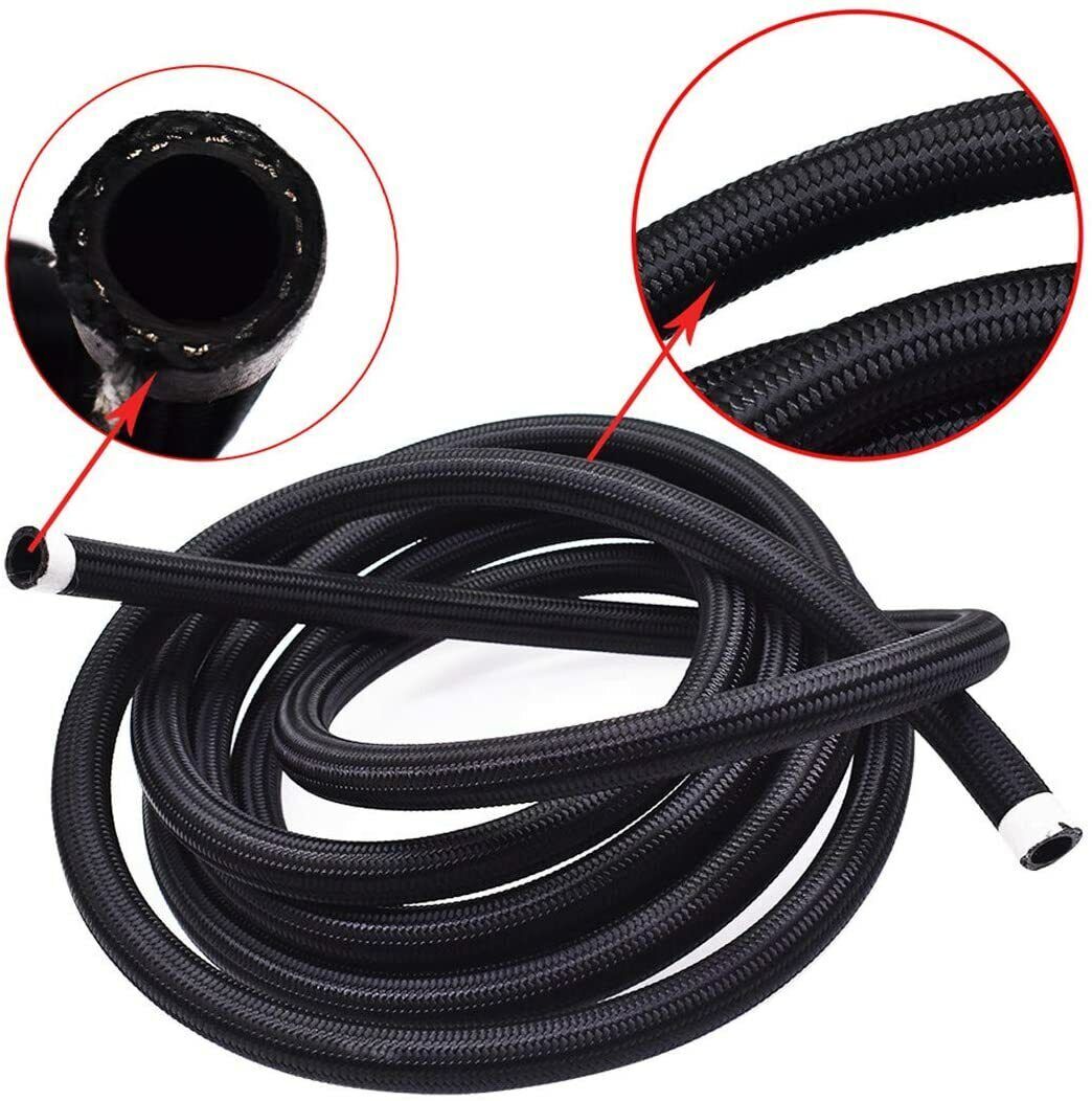 new AN10-10AN Accessories Stainless Steel Nylon Braided Oil Fuel Hose Line Kit 33ft
