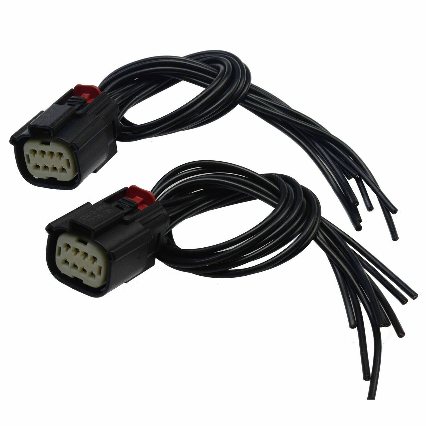 2-Piece Headlight Connector Pigtail 6-Pin 8-Way for 2016-18 for Chevrolet Camaro