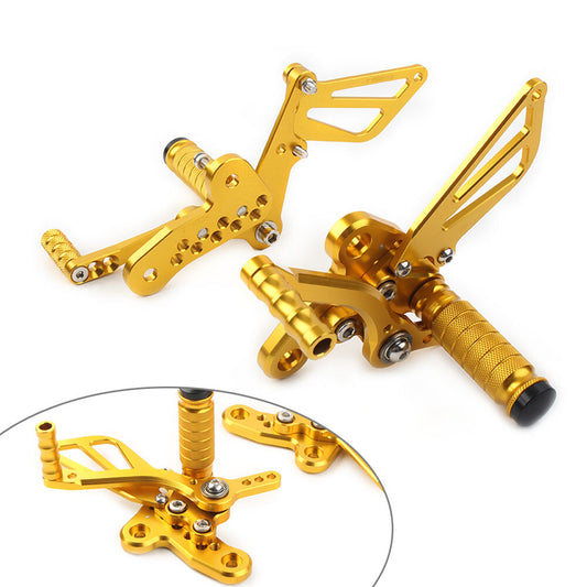Adjustable Race Footpegs Rearsets Rearset Gold for Suzuki Hayabusa 1999 - 2008
