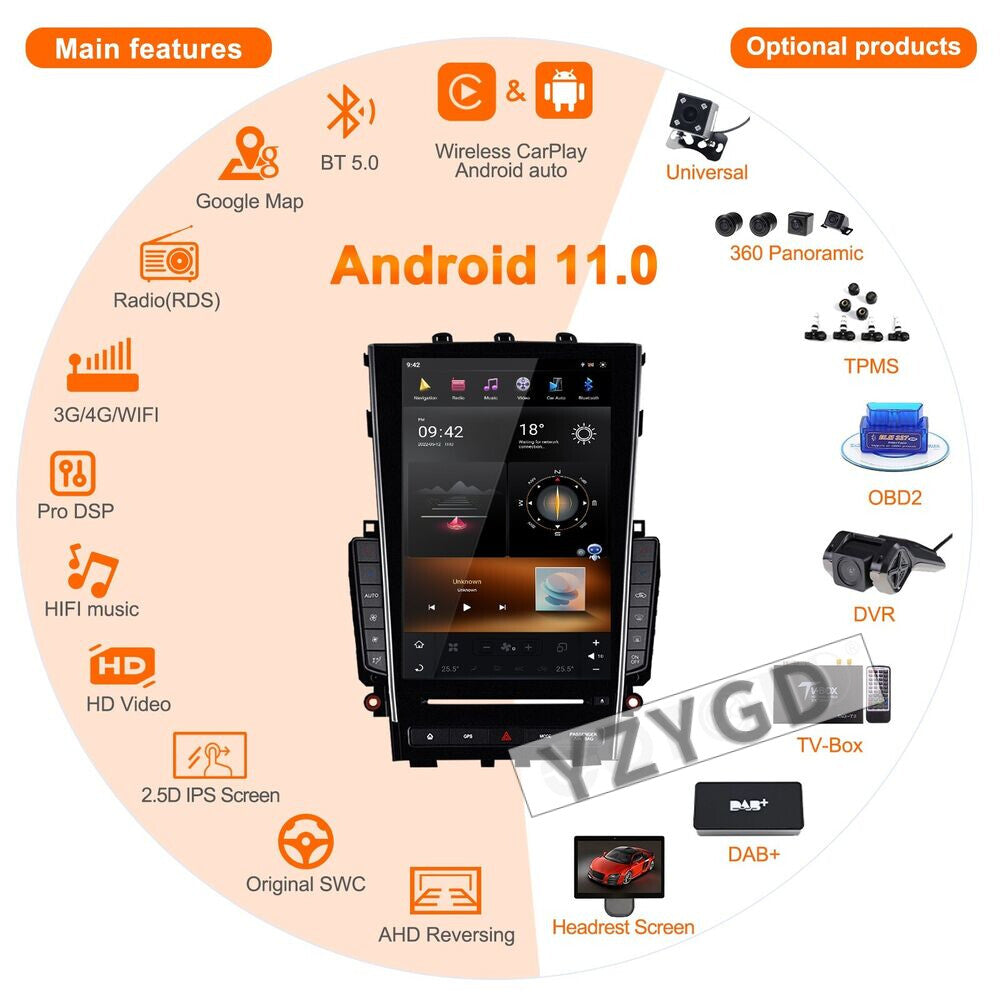 for Infiniti Q50L 2015-2019 Carplay Car Radio Android Stereo Receiver Screen