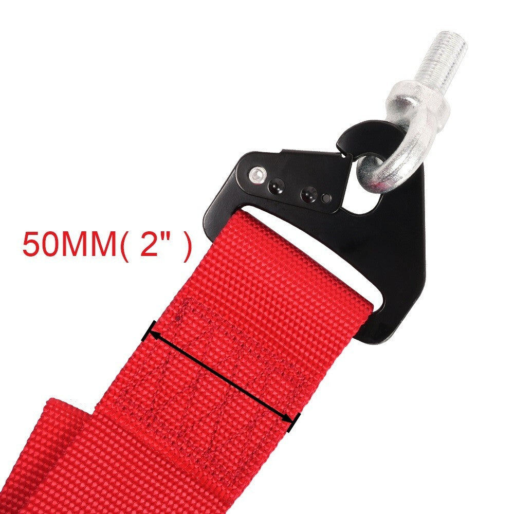 New Style Racing for Seat Belt Harness 4 Point Snap-On 3 Cam lock Universal Red