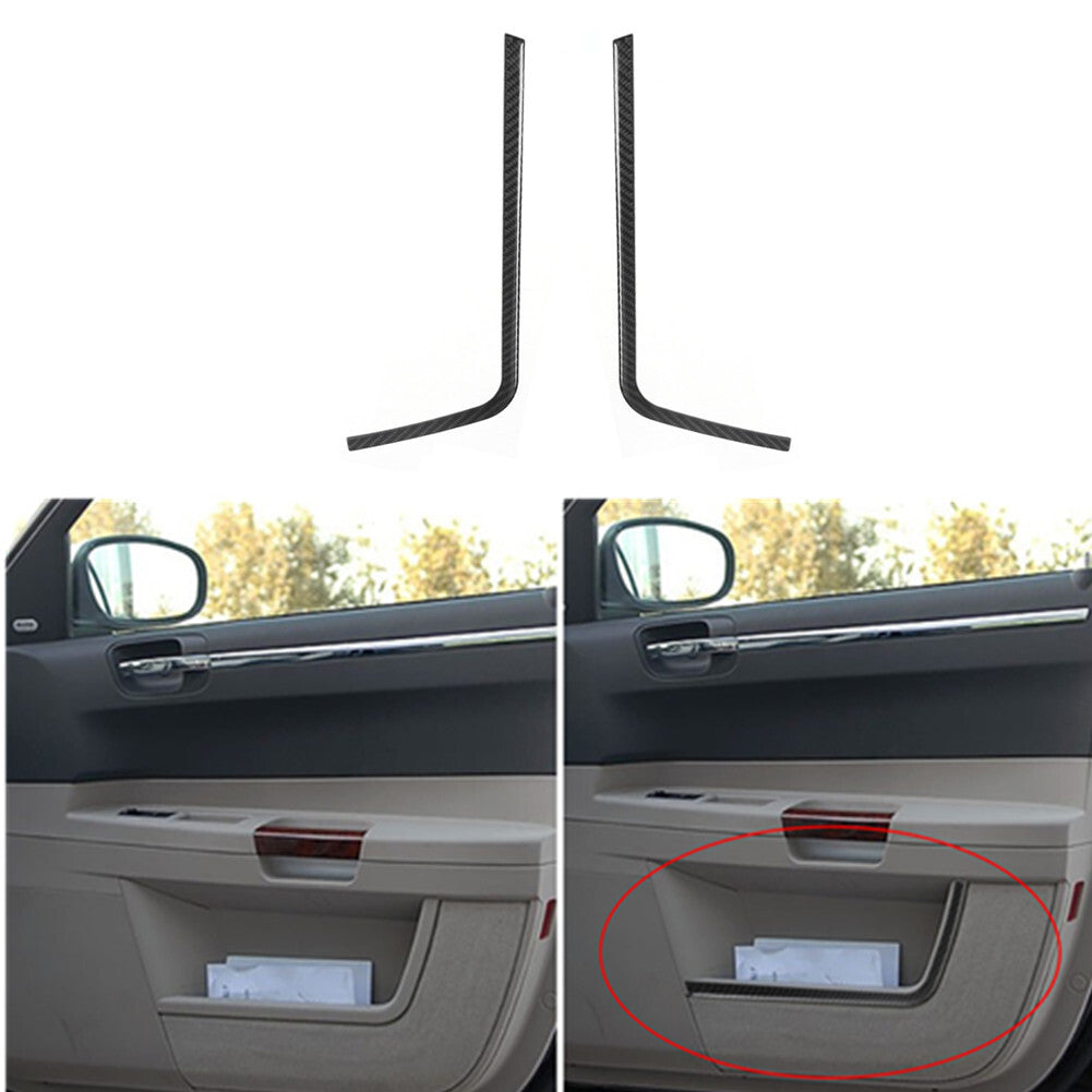 2X Carbon Fiber Front Door Storage Accent Cover Trim for Chrysler 300 2005-2007