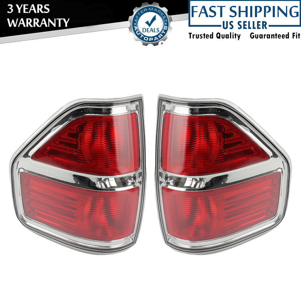 Fit For 2009-2014 for Ford F150 F-150 Pickup Rear Tail Lights Left+Right Brake Lamps