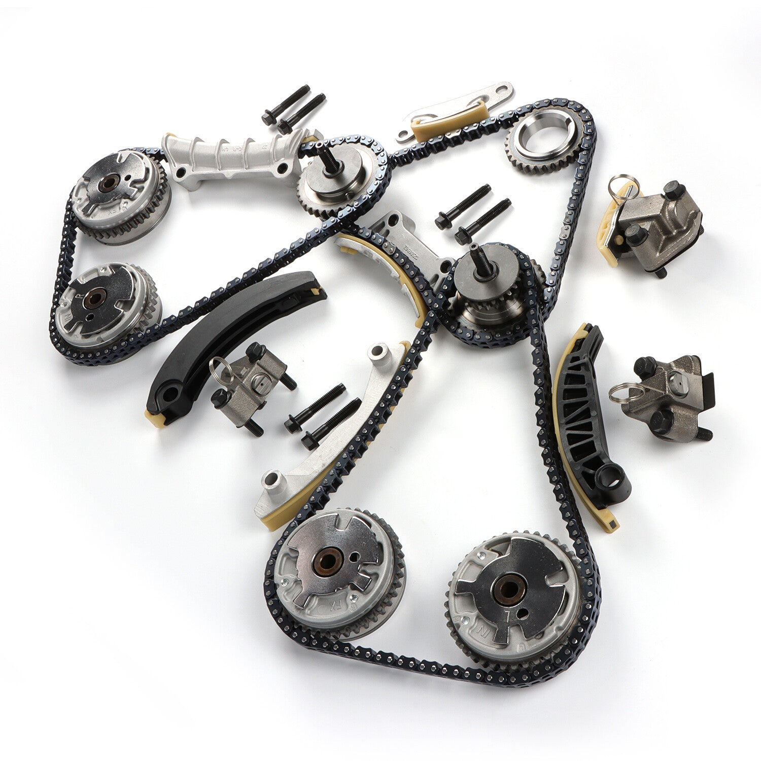 Complete Kit Timing Chain+ 4VVT Cam Phaser Int Exh for Chevy Equinox CTS