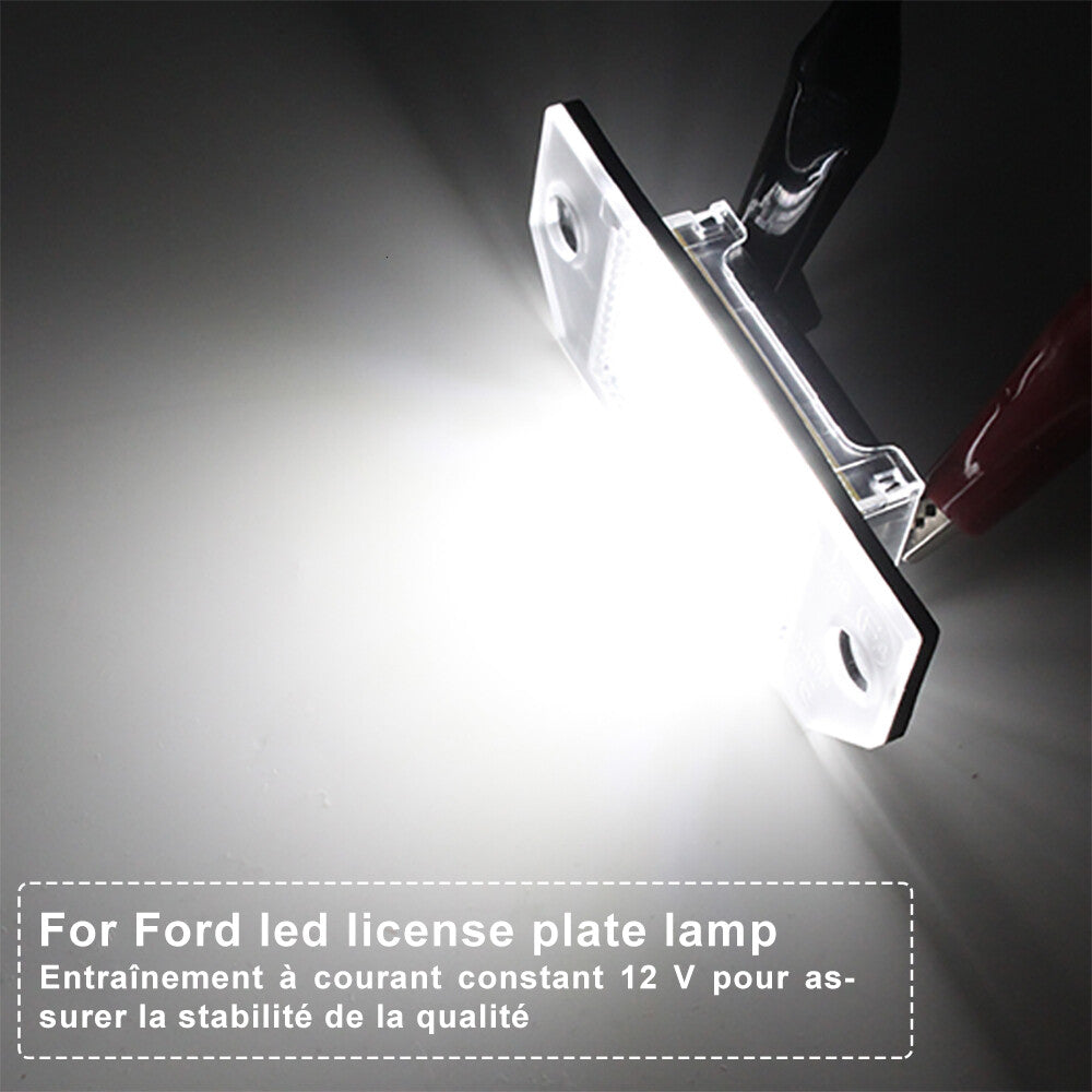 2pcs White Auto Car LED License Plate Tag Light Lamp for Ford Focus C-MAX MK2