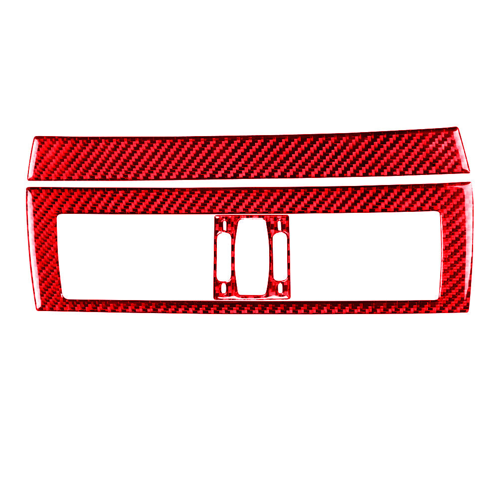 Red Carbon Fiber Central Air Vent Cover Trim for BMW 6Series E63 E64 2004-2010