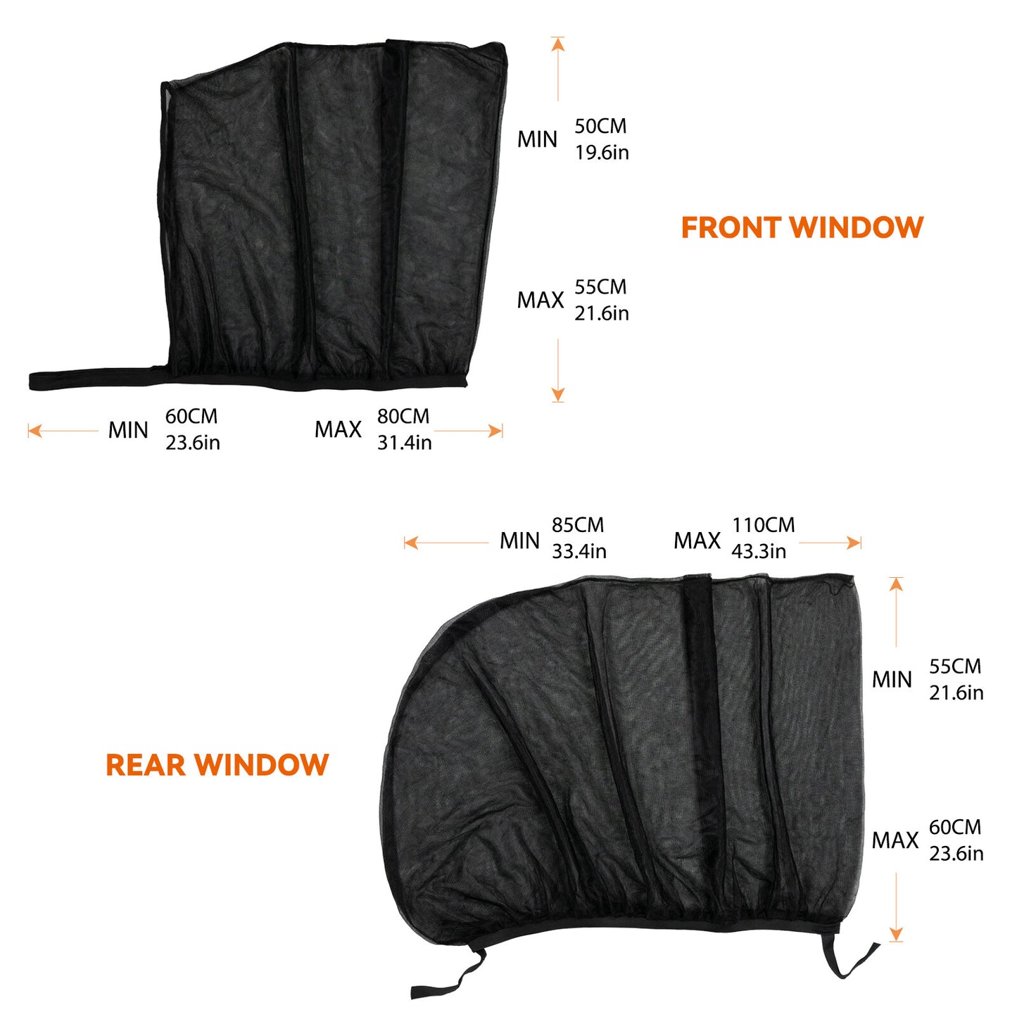 4X Universal Car Side Window Sun Shade Breathable Screen Cover Sunshade For Baby