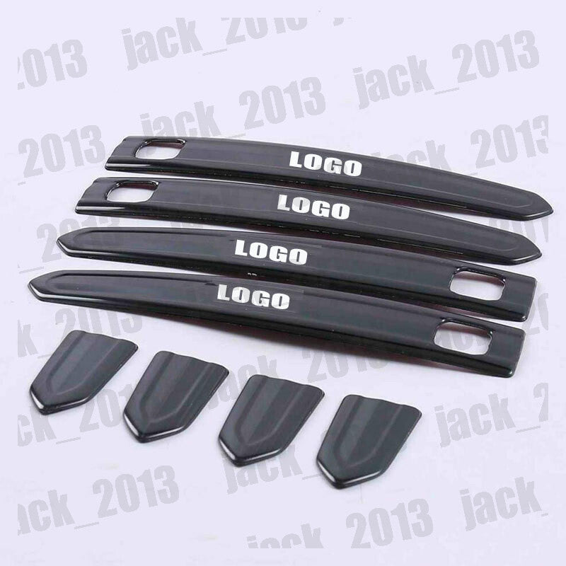 Black steel for Smart Key Car Door Handle Covers Trims for Cadillac XT4 2018-2023