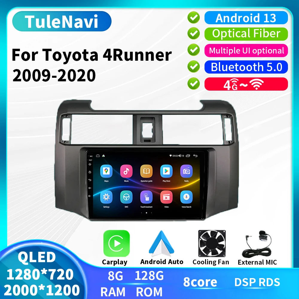 for Toyota for 4Runner 4 Runner 2009-2020 Car Radio Android Auto CarPlay GPS Screen