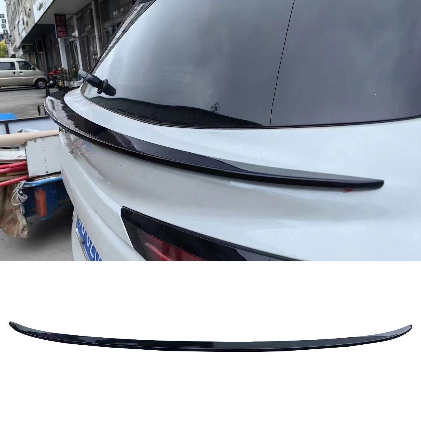 for Toyota for Sienna XL40 2021-2023 Glossy Black Rear Middle Trunk Spoiler Wing ABS