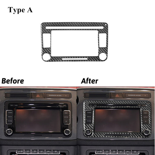 Carbon Fiber Radio With Navigation Trim for Volkswagen for Tiguan 2013-2017 Type A