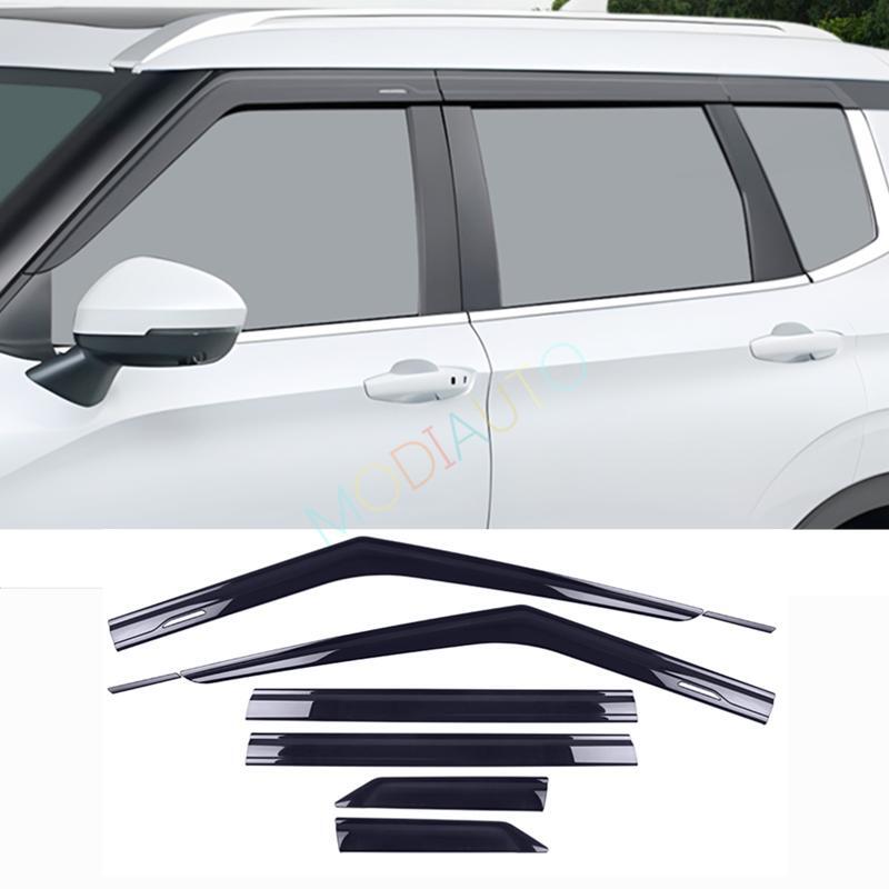 Black Window Visor Vent Shades Sun Rain Guard for Mitsubishi Outlander 22-2023