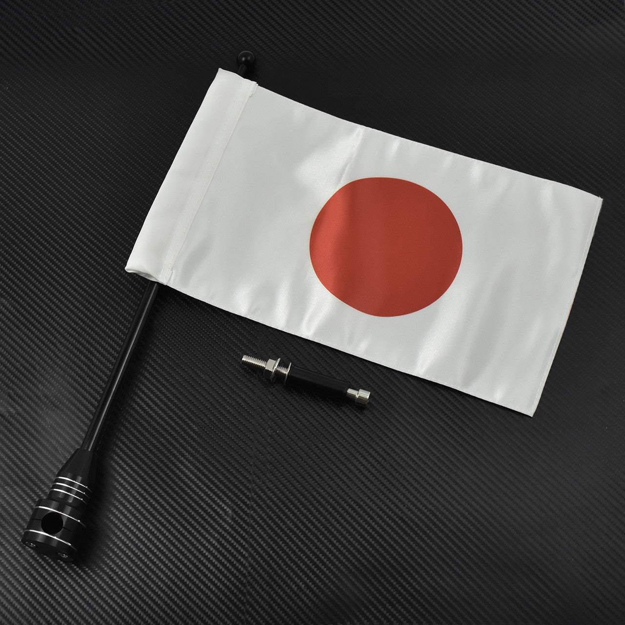 Motorcycle Japan Flag Rear Side Mount Luggage Rack Pole Fit for Harley Sportster