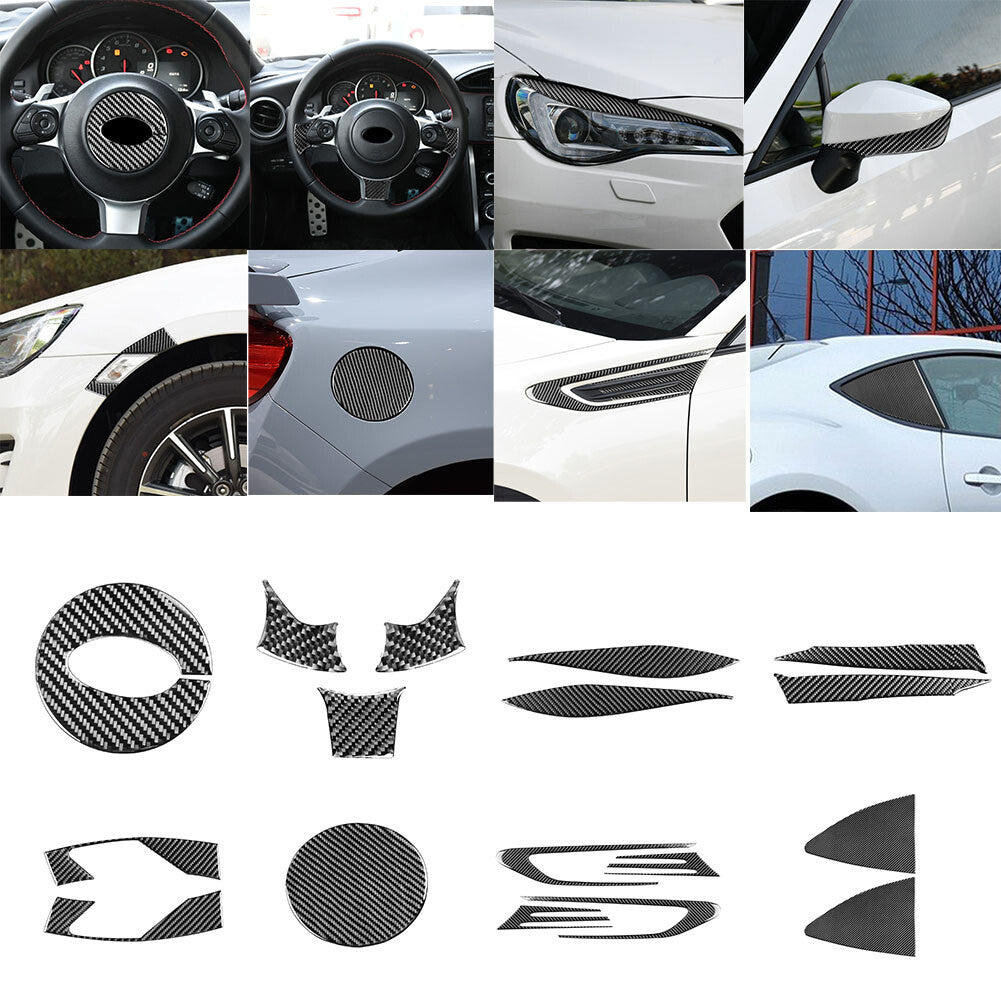 17x Carbon Fiber Interior Full Kit Cover Trim for Toyota 86 for Subaru BRZ 2016-2020