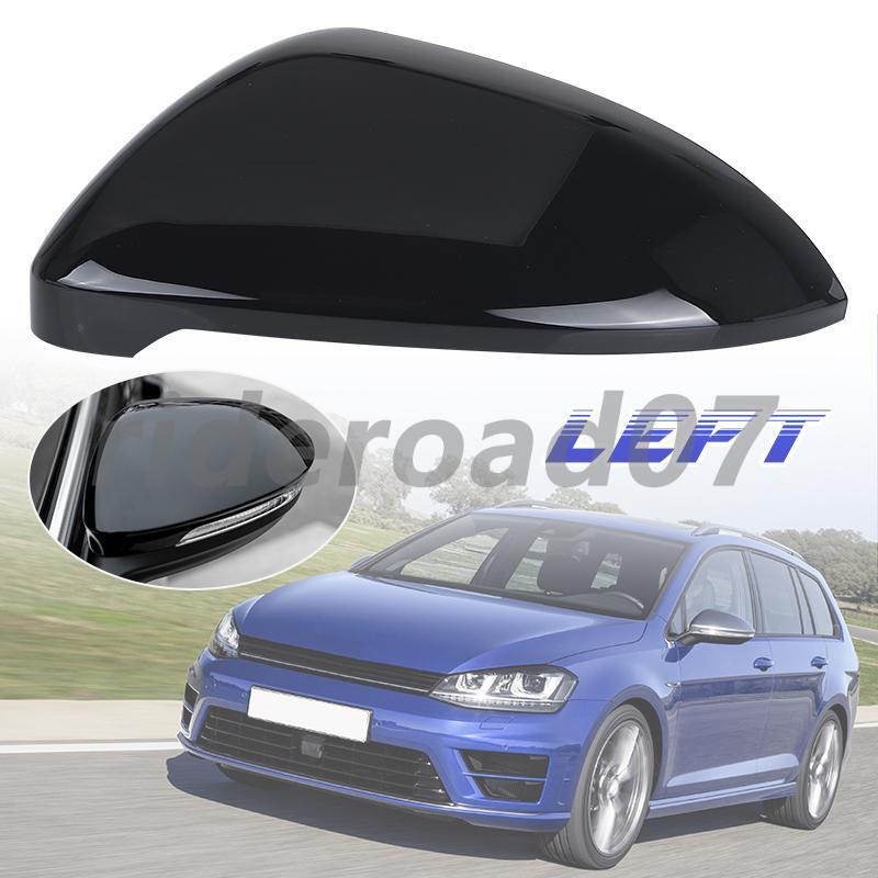 Left Side black Mirror Cover Cap for VW for Golf 7 VII variant GTI R 2013-2020