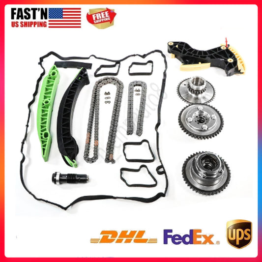 Timing Chain Kit + VVT Sprocket + Oil Pump Rail for Mercedes-Benz C250 1.8L