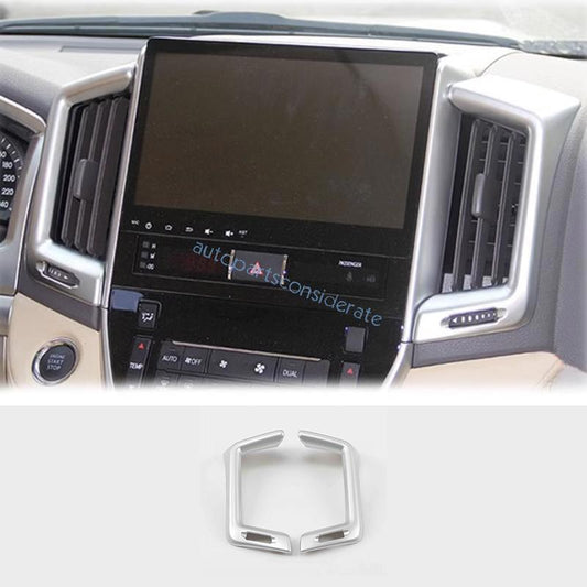for Toyota for Land Cruiser 2016-21 Silver Look Middle Console AC LR Air Vent Trim