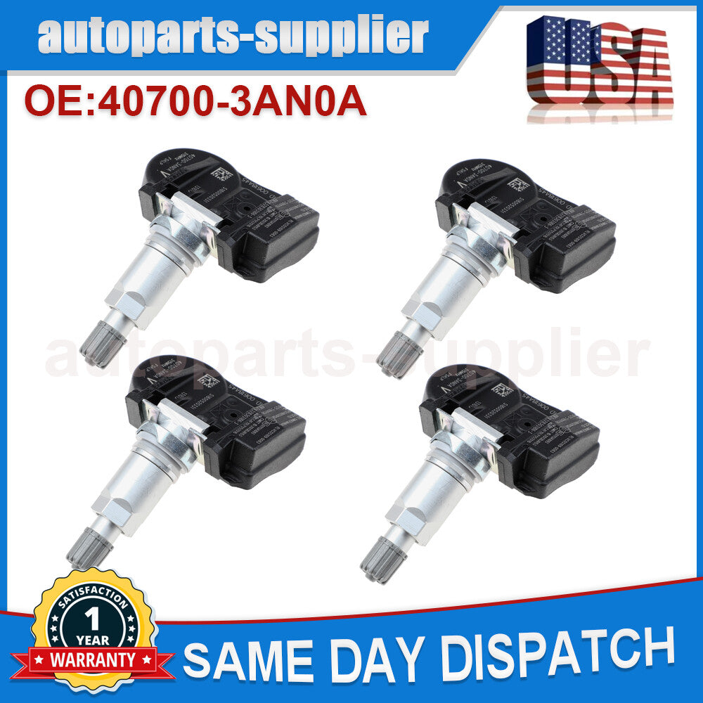 4-piece TPMS tire pressure monitoring sensor kit for Nissan Versa Sentra Maxima