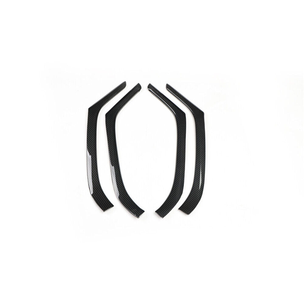 Inner Door Panel Cover Trim Decoration Fit for Lexus RX 16-20 Black Carbon Fiber
