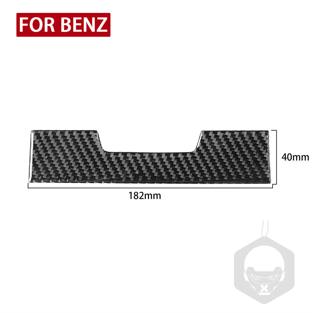 Carbon Fiber Rear Armrest Box Switch Panel Cover for Benz CLS Class C219 2004-09