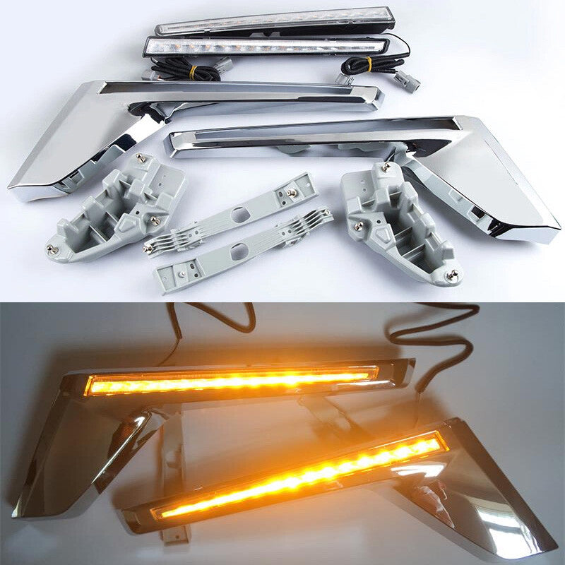 2Pcs Front LED Daytime running light Fit for Toyota for Land Cruiser LC200 2016-2019