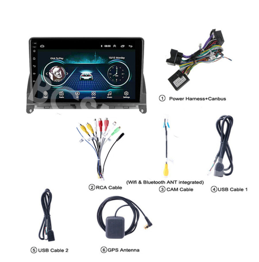 Android 13 For CarPlay Car Stereo Fit for Mercedes Benz C-Class W204 S204 2006