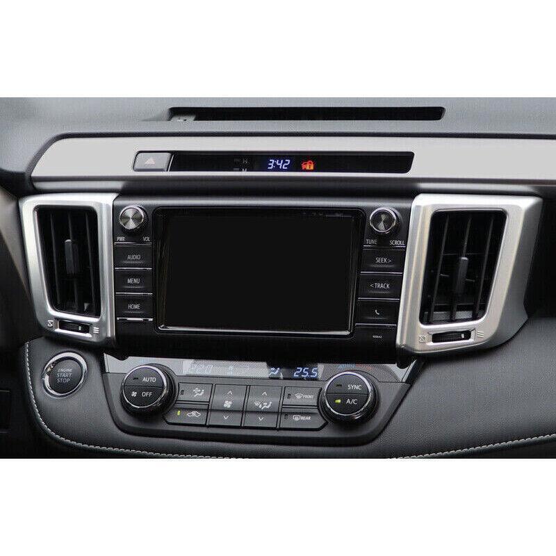 for Toyota RAV4 13-2018 Silver Car Dashboard Middle Air Outlet Vent Cover Trims