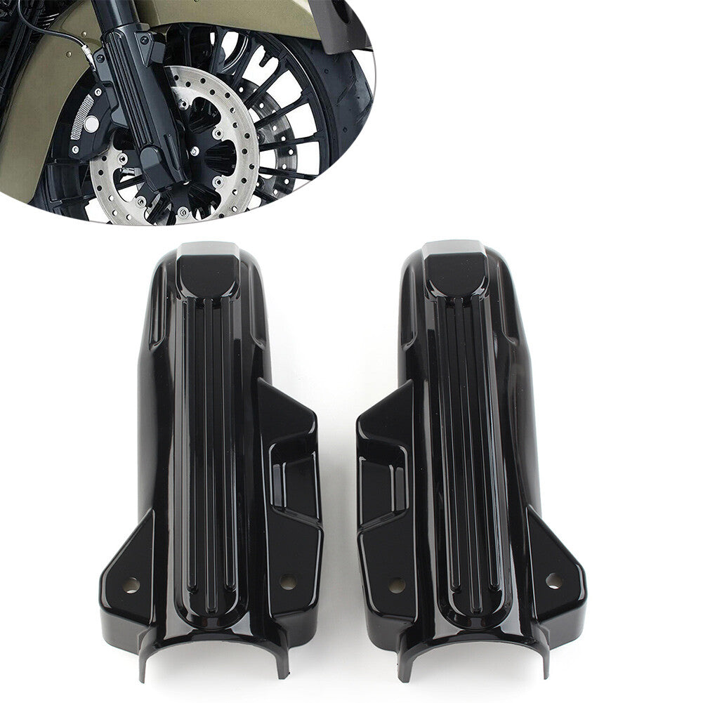 Untere Gabelabdeckungen f¨¹r for Harley FLHR Electra Glide Road King 2014¨C21 schwarz