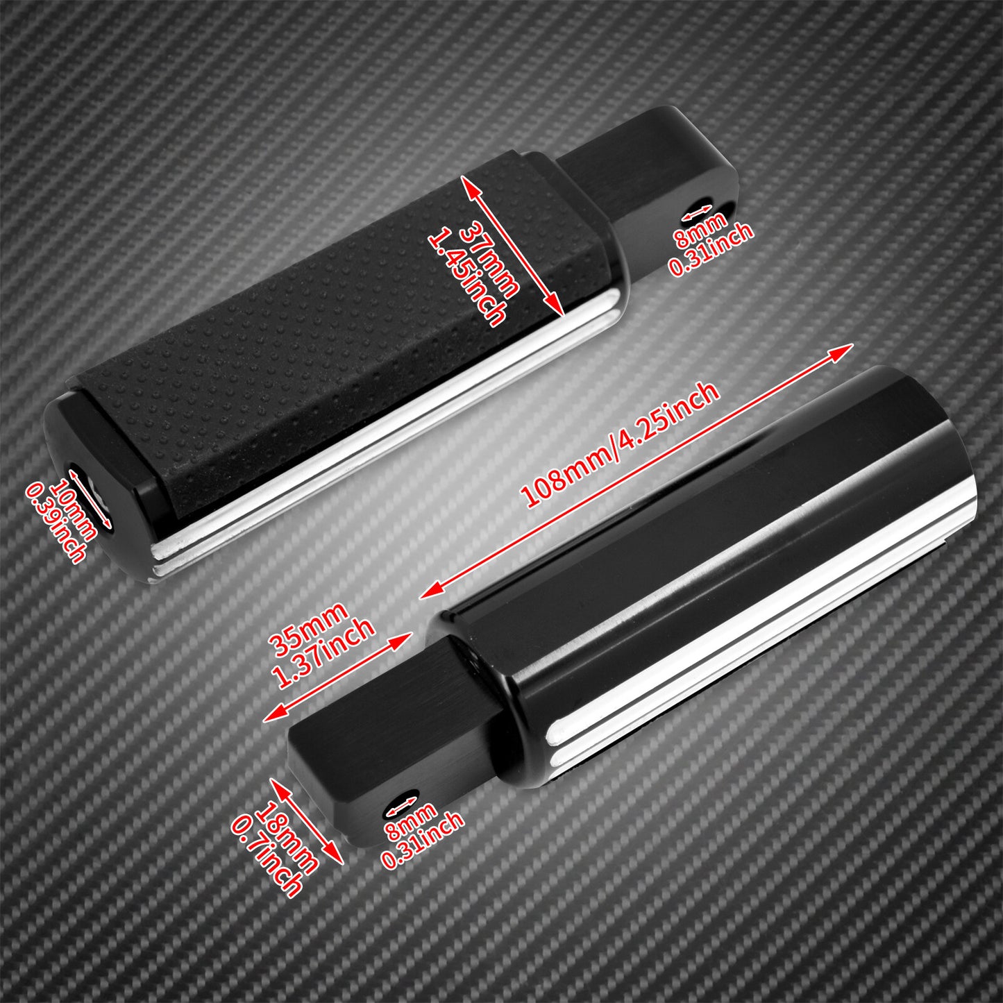 Defiance Male Mount Footrests Foot Pegs Fit for Harley Softail Fat Bob 2018-2022