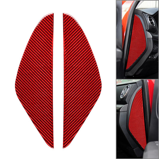Door Anti-collision Cushion Cover for Toyota Tundra 2014-2021 Carbon Fiber Red