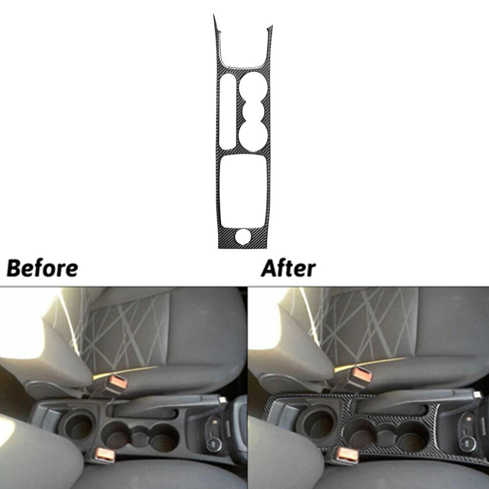 Carbon Fiber Center Floor Console Frame Cover Trim for Ford Fiesta 2011-2015