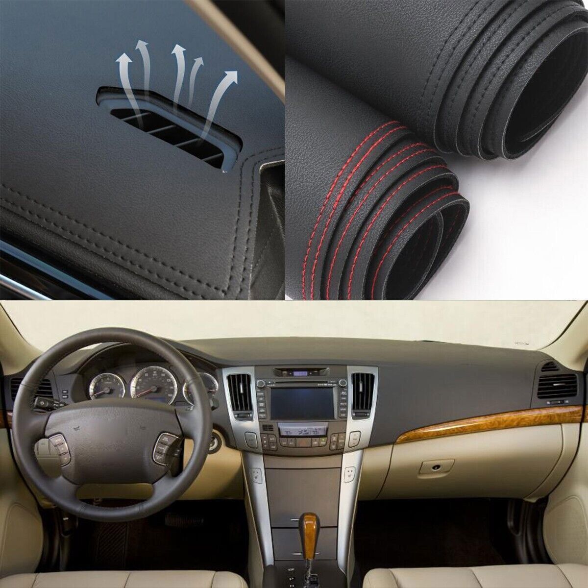 1PCS PU leather Dashboard Dash Mat Non-slip DashMat Sun Shade Pad For BRZ 2022+