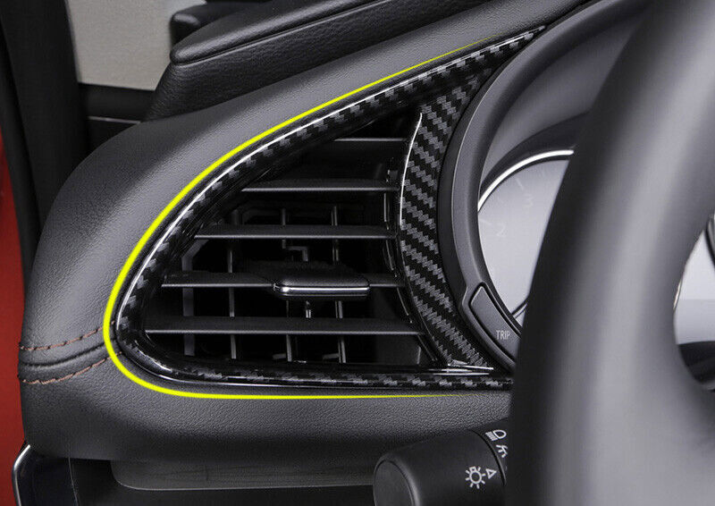for Mazda 3 Axela 2020-22 ABS Carbon Fiber Dashboard Air Outlet Vent Cover Trim