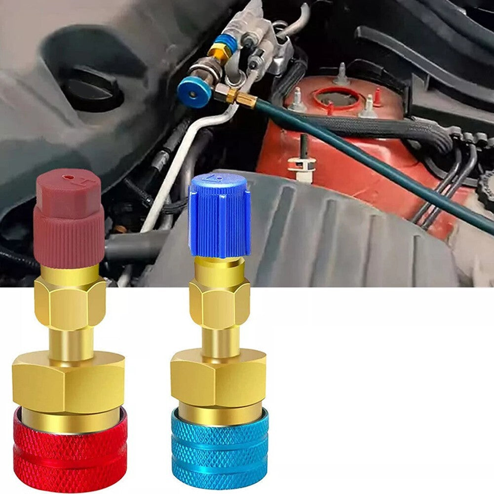 R1234YF to R134A Adapter Kit Quick Couplers High/Low Side Conversion for Car A/C