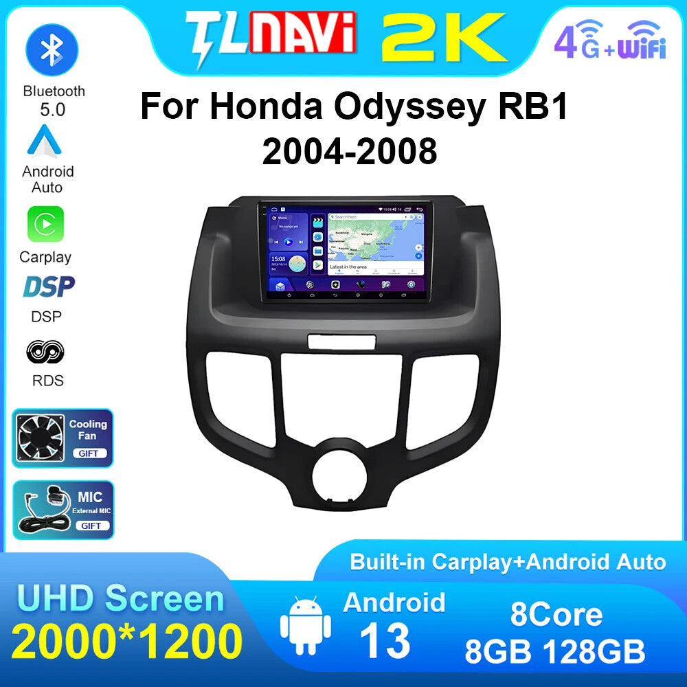 for Honda Odyssey RB1 2004-2008 CarPlay Car Stereo Radio GPS Multimedia Screen