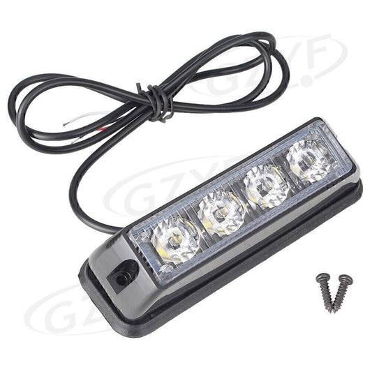 1X DC 12V Emergency Beacon Strobe Flash Warning Light w/ 4-LEDs Universal Set po