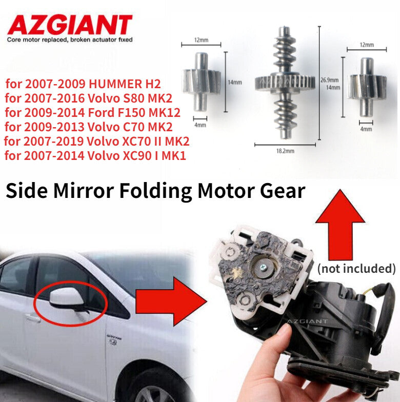 Side mirror folding motor gear for 2010-2012 for Volvo C30 and 2008-2016 for Volvo V70 MK3
