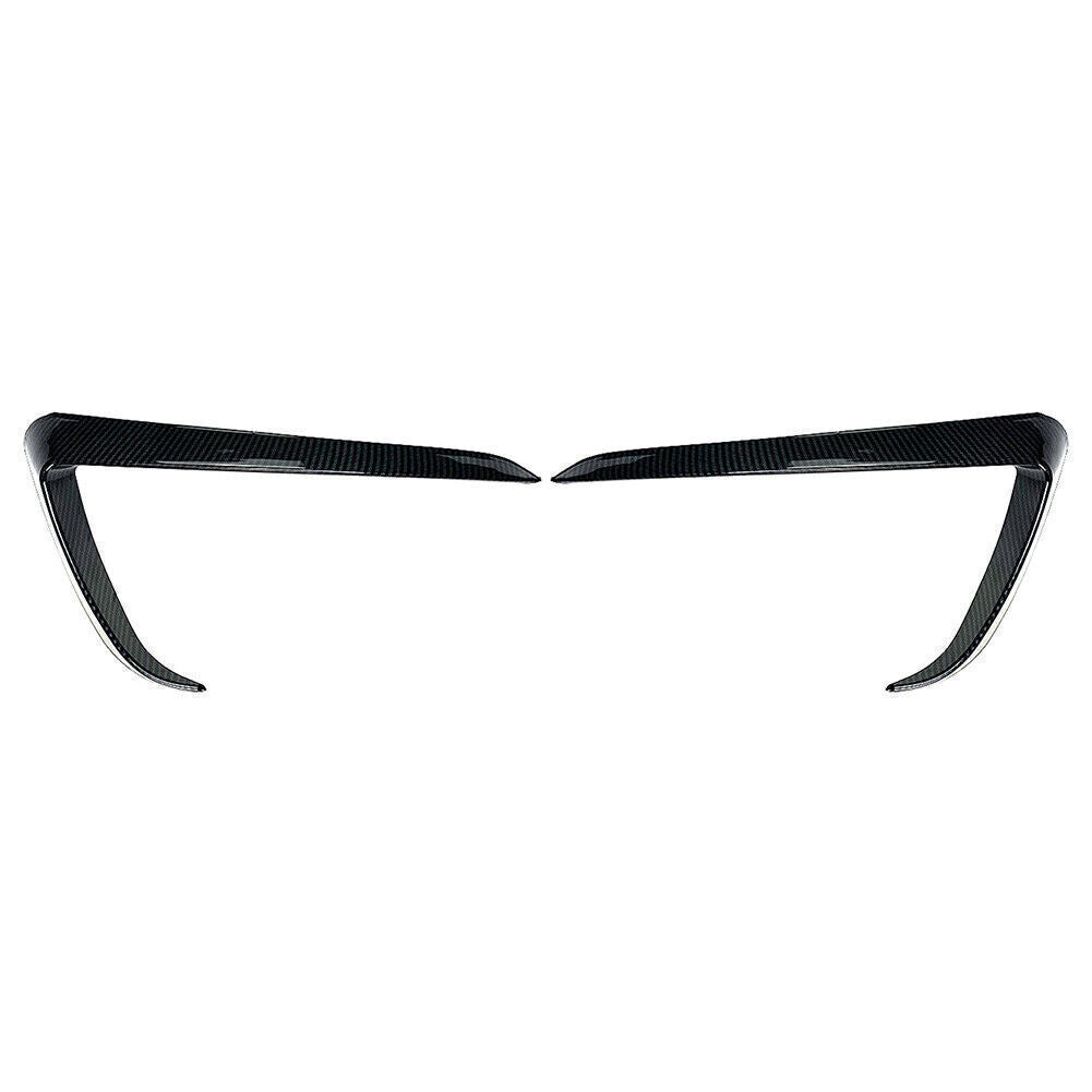 Front Fog Light Lamp Eyebrow Cover Trim for Tesla for Model Y 2020-2023 Carbon Fiber