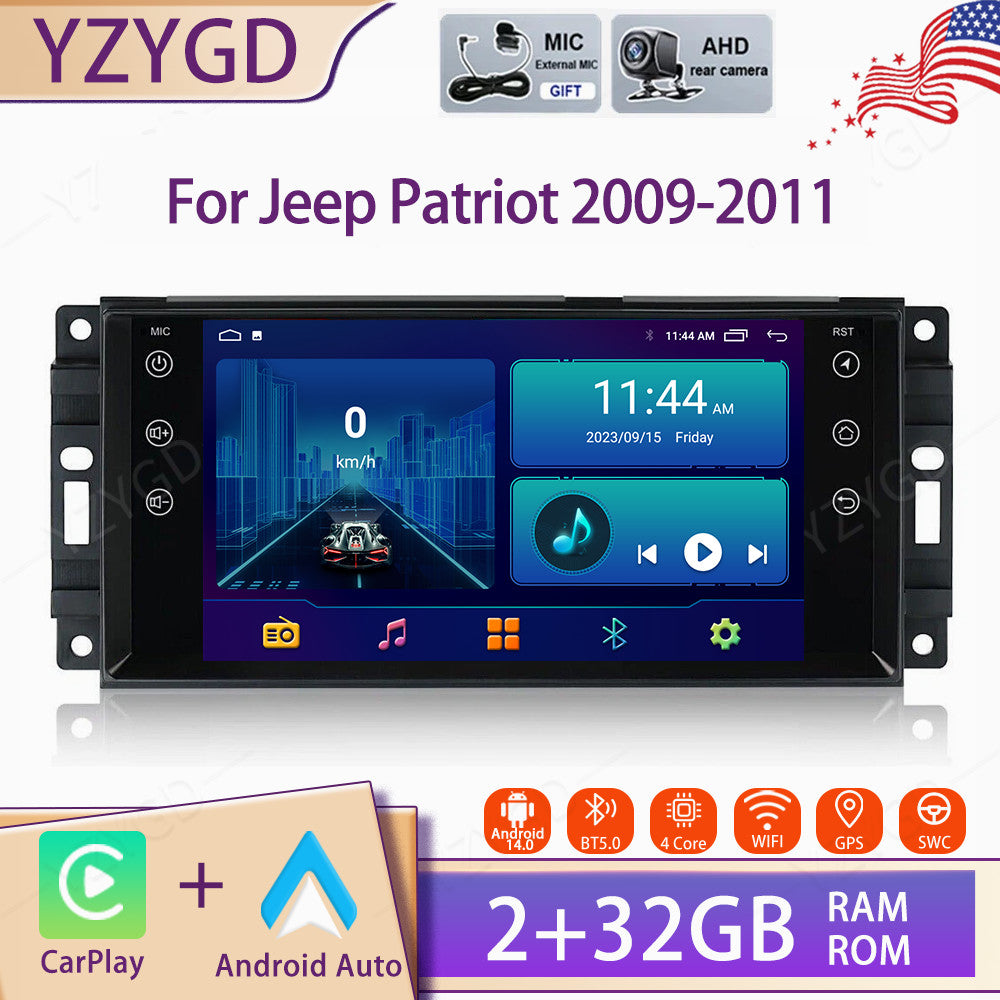 for Jeep Patriot 2009-2011 Stereo Android Auto Carplay Car Radio GPS Navi Screen