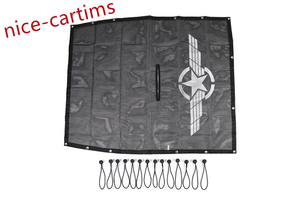 Sunshade Mesh Soft Top Cover UV Protection for Jeep for Wrangler JL 2Door 2018+ Wing