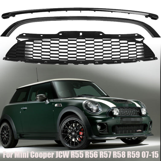 New Front Grill Grille W/ Frame for Mini Cooper JCW R55 R56 R57 R58 R59 2007-15