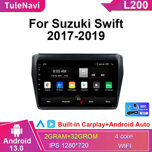 for SUZUKI Swift5 for Swift 5 2017-2019 CarPlay Car Radio Stereo GPS Player Screen