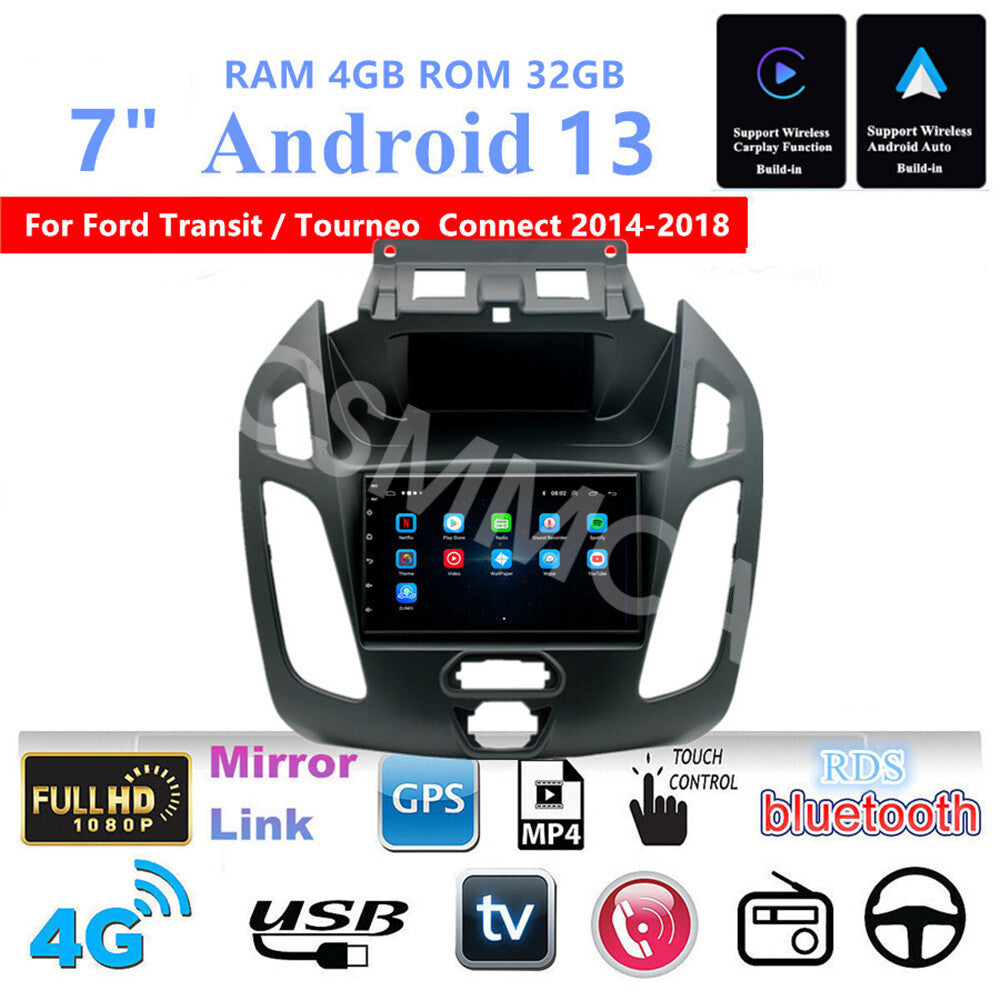 Fit for Ford Transit Connect 2014-2018 Car Stereo Radio For Carplay Touch Screen