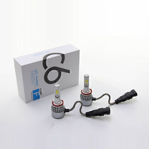 Pair H8 H9 H11 COB LED 36W 6000K-72W White Front Headlight Headlamp Bulbs Kit