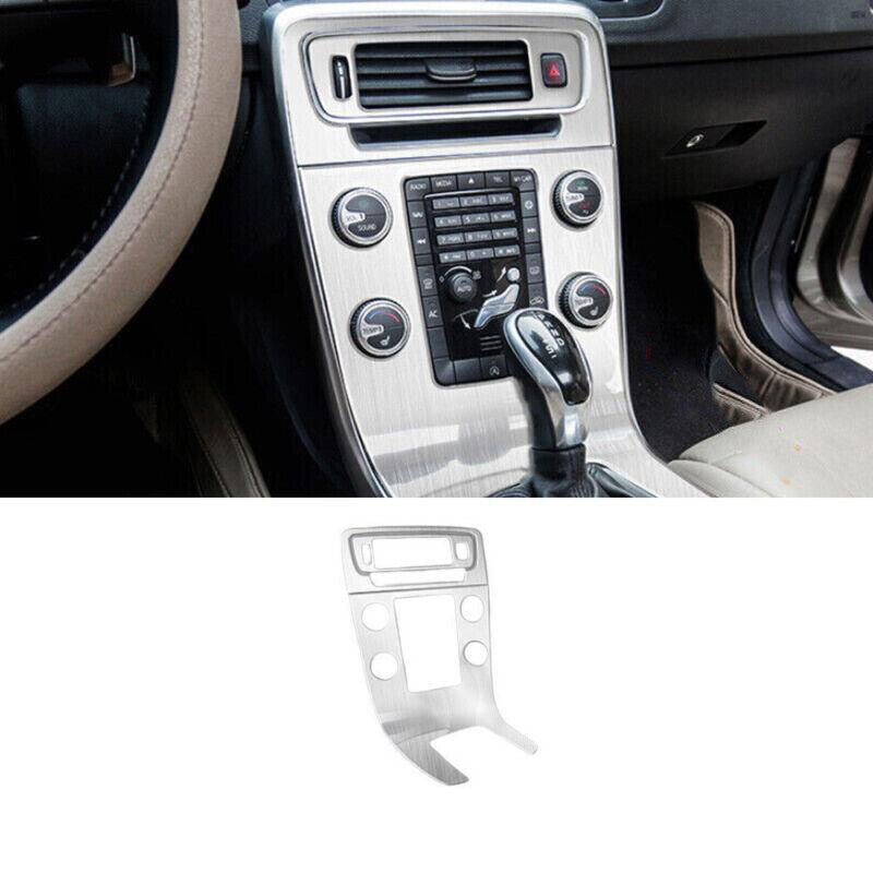 for Volvo S60 V60 2012-2019 Silver Steel Console AC Switch Control Panel Cover