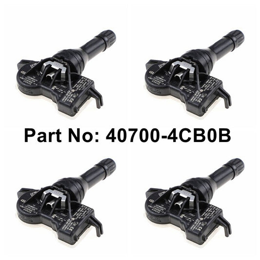 4PCS TPMS Sensor 40700-4CB0B 433MHZ Tire Pressure Monitoring Sensor for Nissan